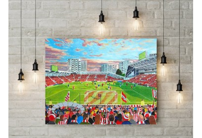 Brentford FC Community Stadium Wall Art Canvas